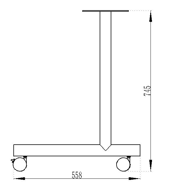 Bein-C-Caster-Zeichnung